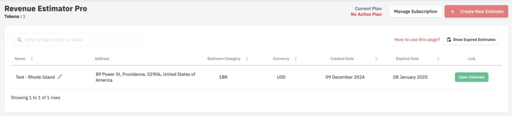 PriceLabs revenue estimator pro
